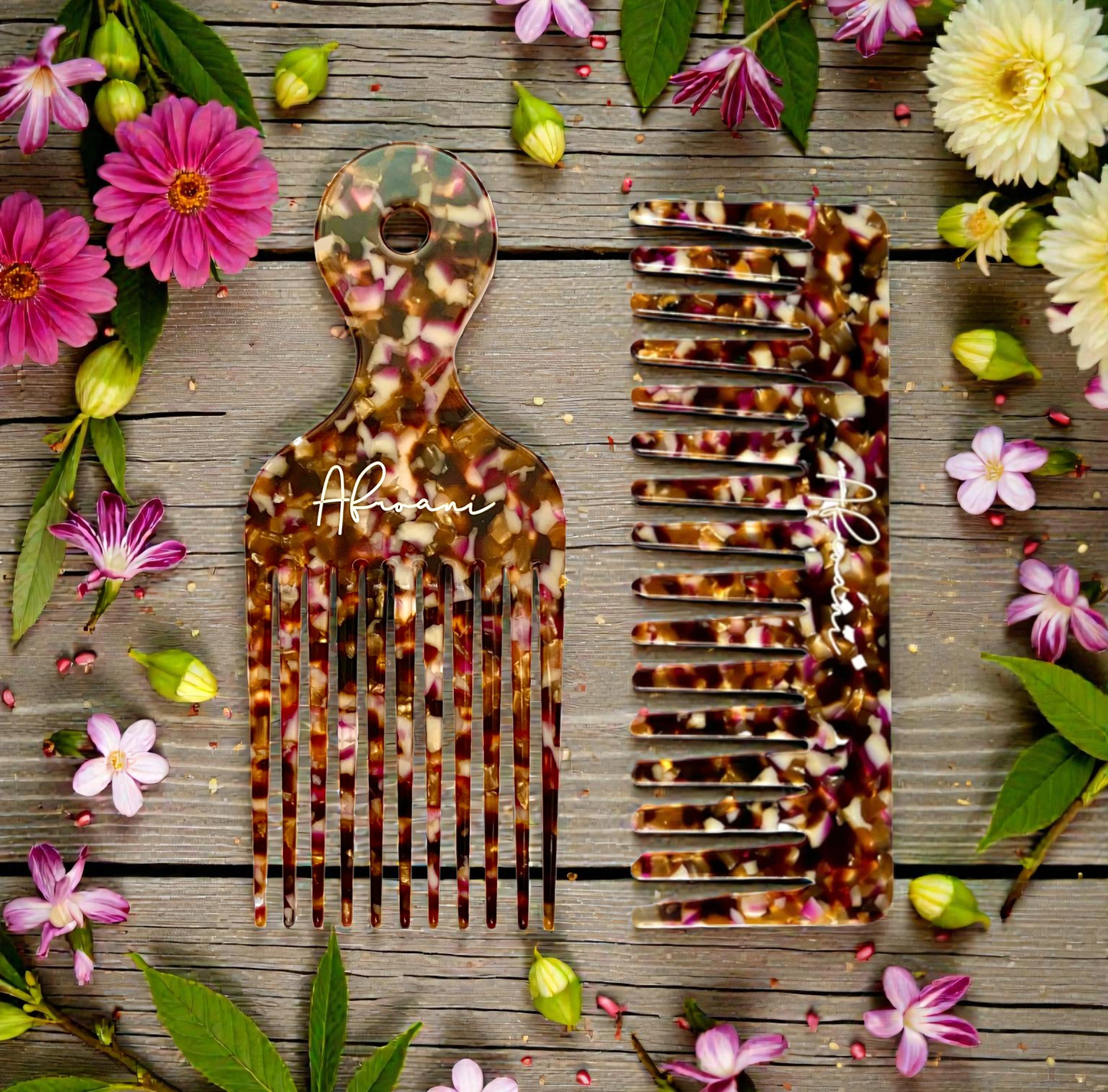 Afroani -Set de Peignes Blackcurrant