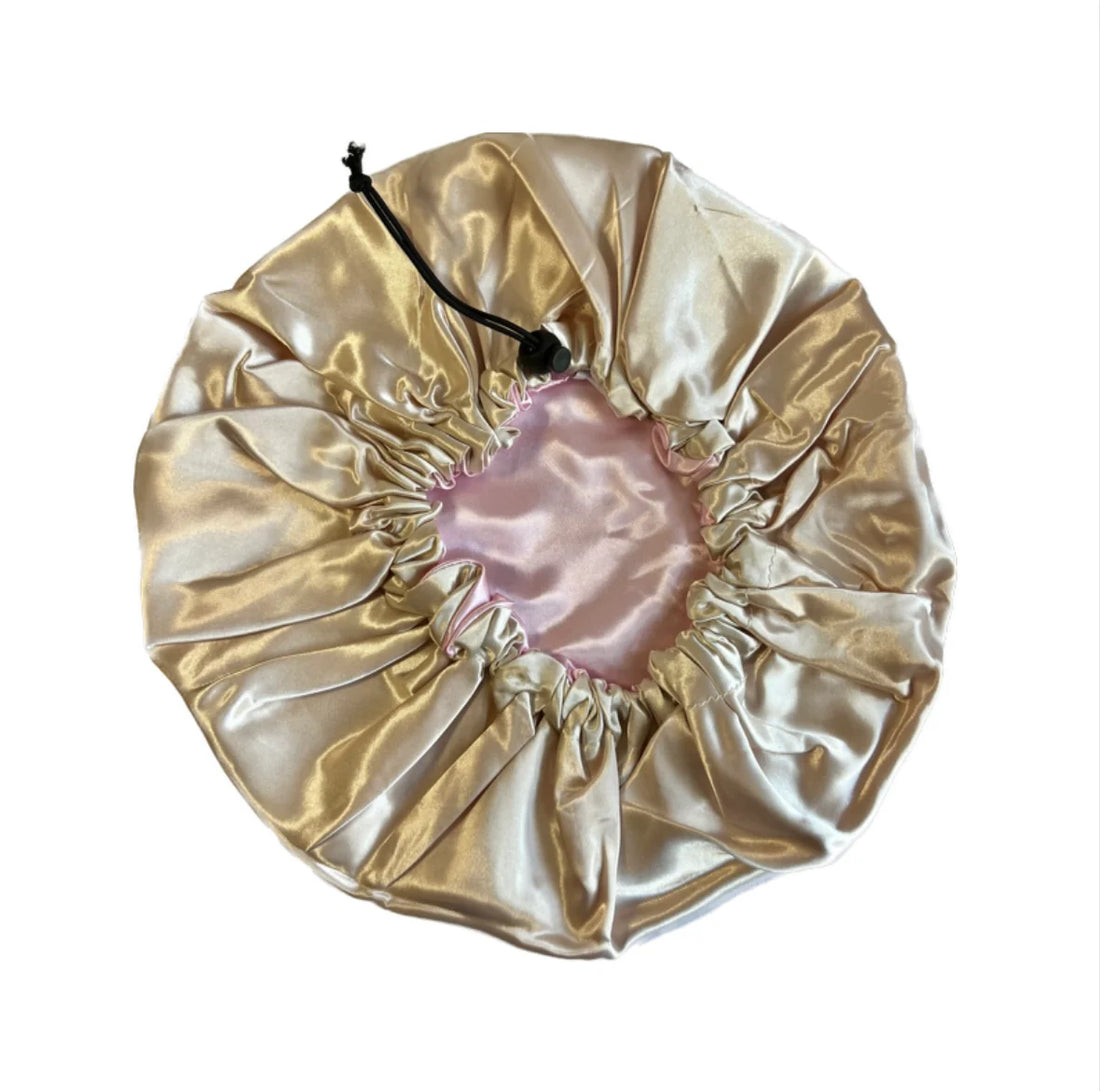 Afroani - Rose Adjustable &amp; Reversible Satin Bonnet