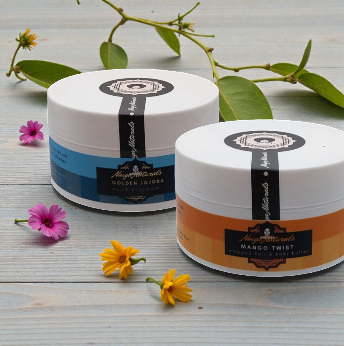 Naiga Naturals - Coffret Baume de Jojoba &amp; Beurre Corporel à la Mangue